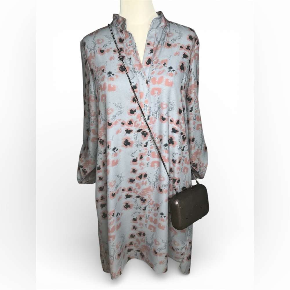 Elaine Turner print shift dress size medium